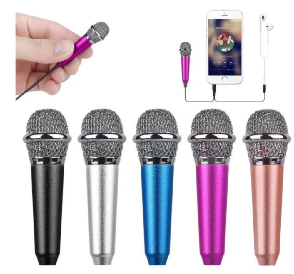 Micro Portable Mini 3.5mm stéréo Studio micro vocal Microphone Audio pour téléphone Portable intelligent accessoires de bureau