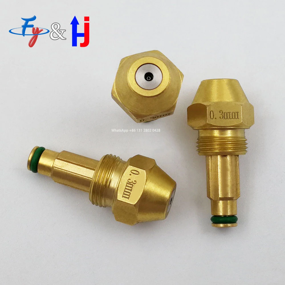 Brass Siphon Waste Oil Burner Nozzle, Diesel Heavy Fuel Jet, Cone Spray, Air Atomizing, Industry Boiler Combustion Injector