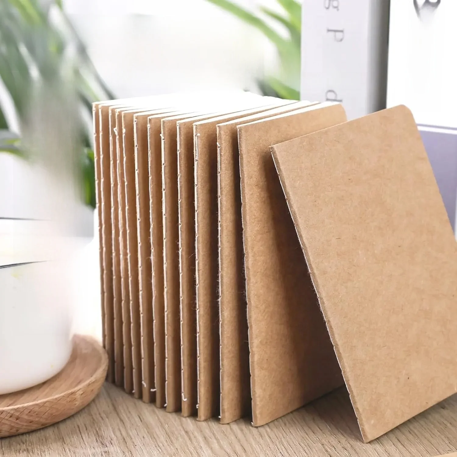 24 STKS Kraft Notebooks, 3.5x5in Pocket Notebooks Blanco Papier Kleine Pocket Journal Blocnotes voor School Office Home Reizen Geschenken - afbeelding 2