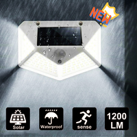 New 100LED Solar Light Outdoor 3 Working Modes Solar Security Lights with Motion Sensor Lamp Waterproof Solar Powered Wall Light