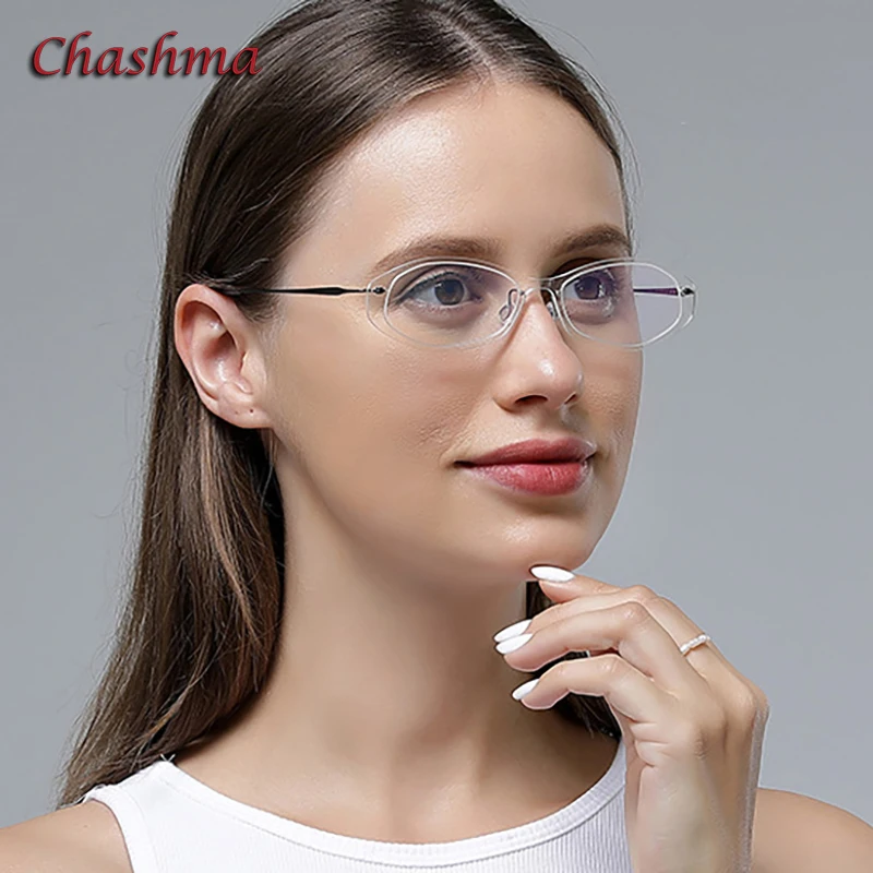 Chashma Brillen TR90 Reinem Titan Frauen Optische Brillen zum Lesen Brillen Rahmen Student Myopie Brillen