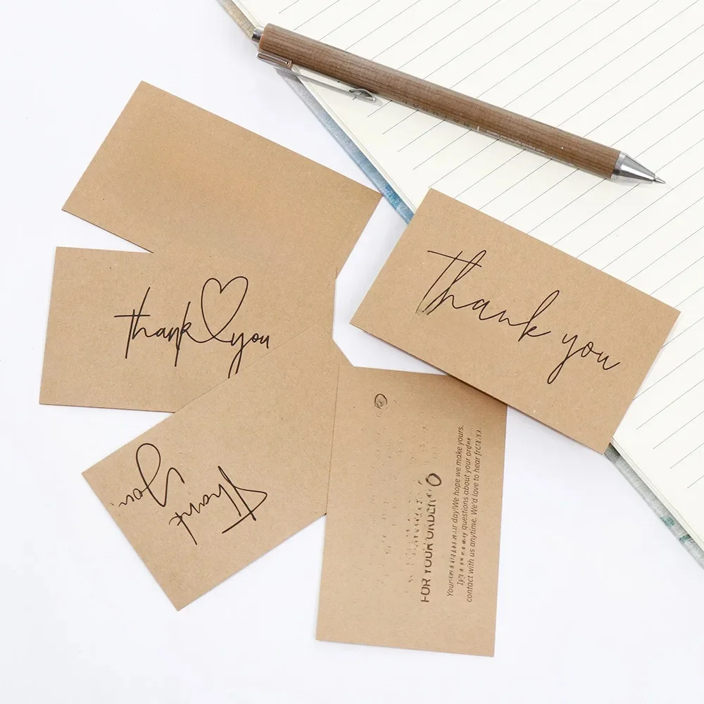 Paquet de papier cartonné au détail en ligne, 30 pièces, cartes postales «merci pour votre commande», étiquettes de vœux, cartes en papier Kraft, appréciation Express