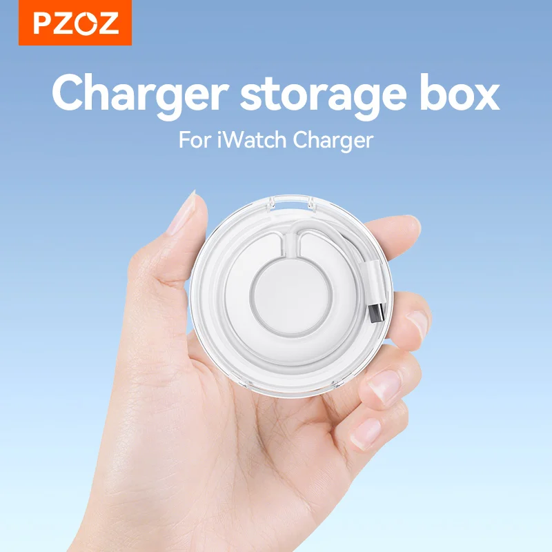 PZOZ For Apple Watch Ultra 4 3 2 Series 12 11 10 9 charger cable protector organizer management rotating storage Box watch stand