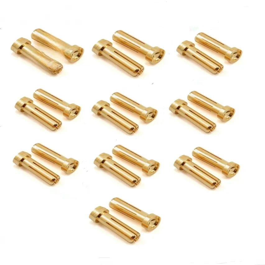 RC Hobby 5/10/20 pièces plaqué or 5.0mm 18mm balle ronde profil bas mâle femelle connecteur prise pour RC Lipo Batteries chargeur