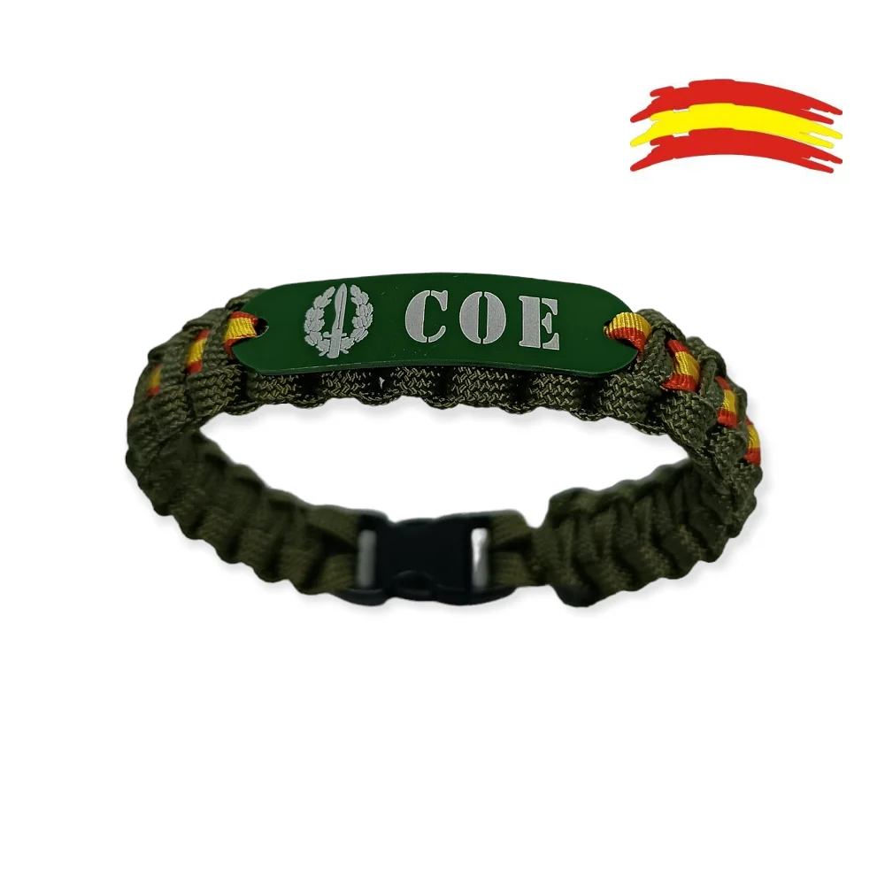 Spanish COE Military Bracelet, Army Olive Green, for Men, for Women Fashion Handicraft Spain Gift Snap Store.