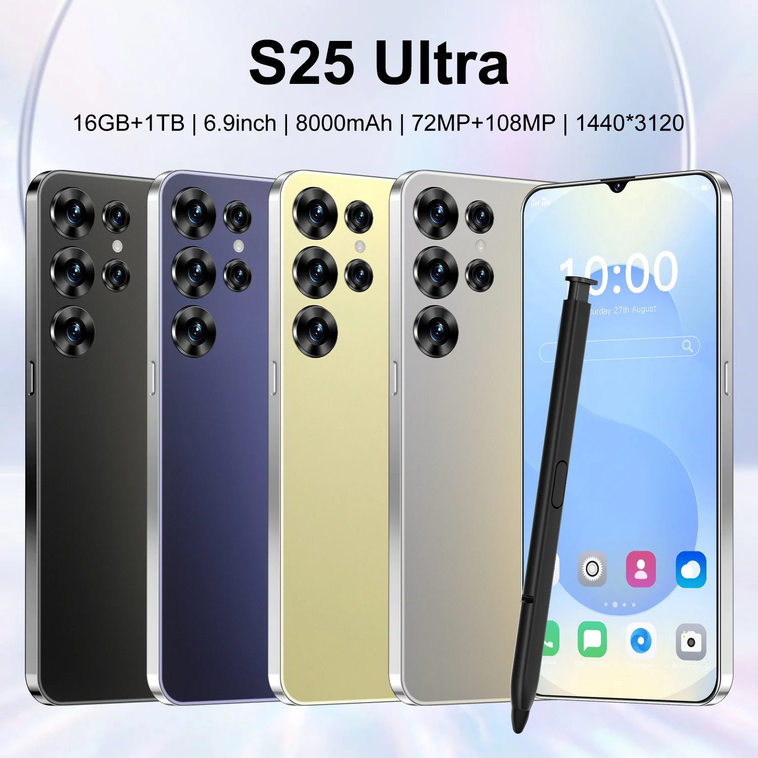 2025 新しい S25 ウルトラスマートフォンオリジナル 7.3 インチ Celulares Android Moblie 電話ロック解除 5 グラムデュアル Sim グローバルバージョン携帯電話