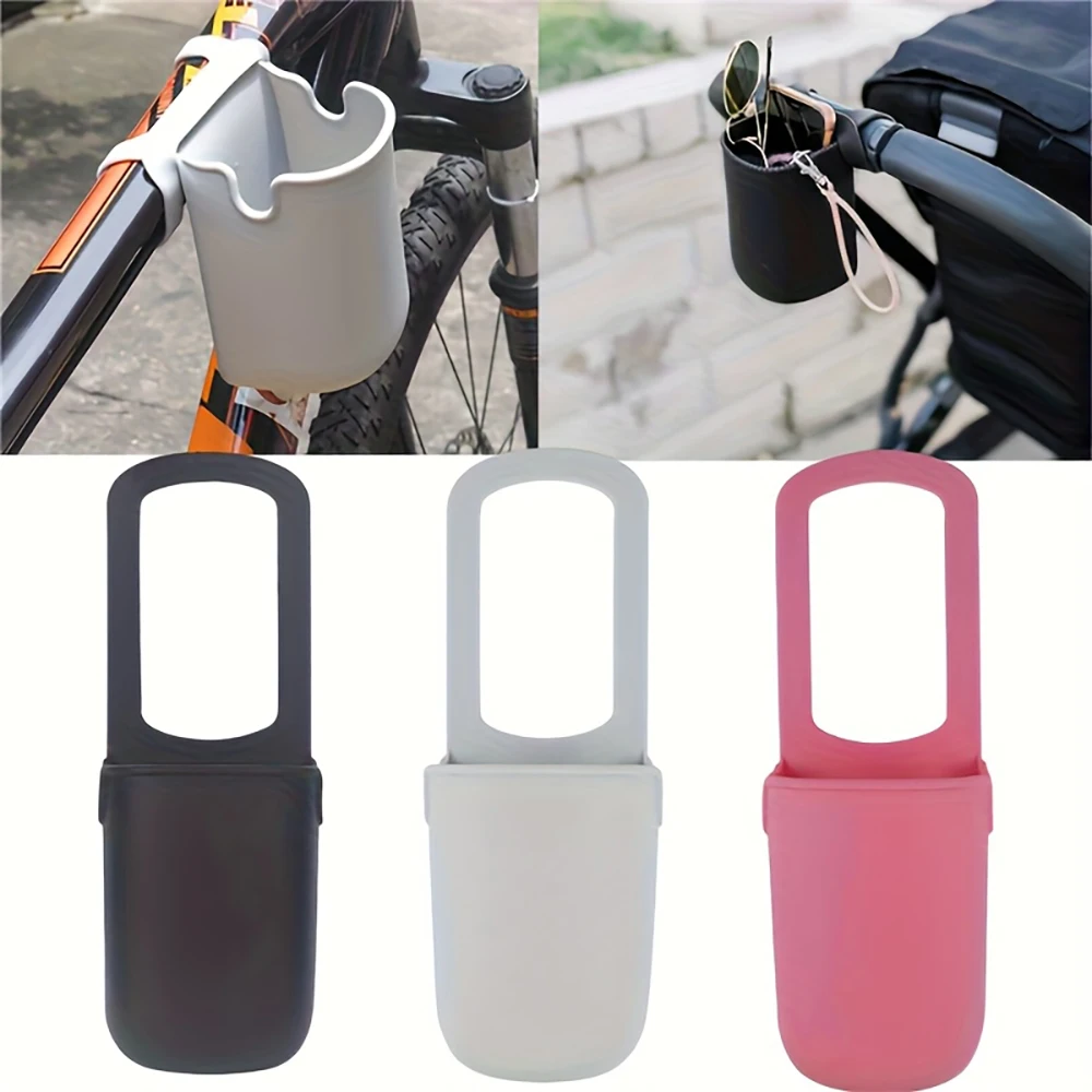 

Multi-Functional Silicone Cup Holder & Splash-Proof Storage for Youngsters Strollers, Bicycles, Wheelchairs - Portable, Foldable
