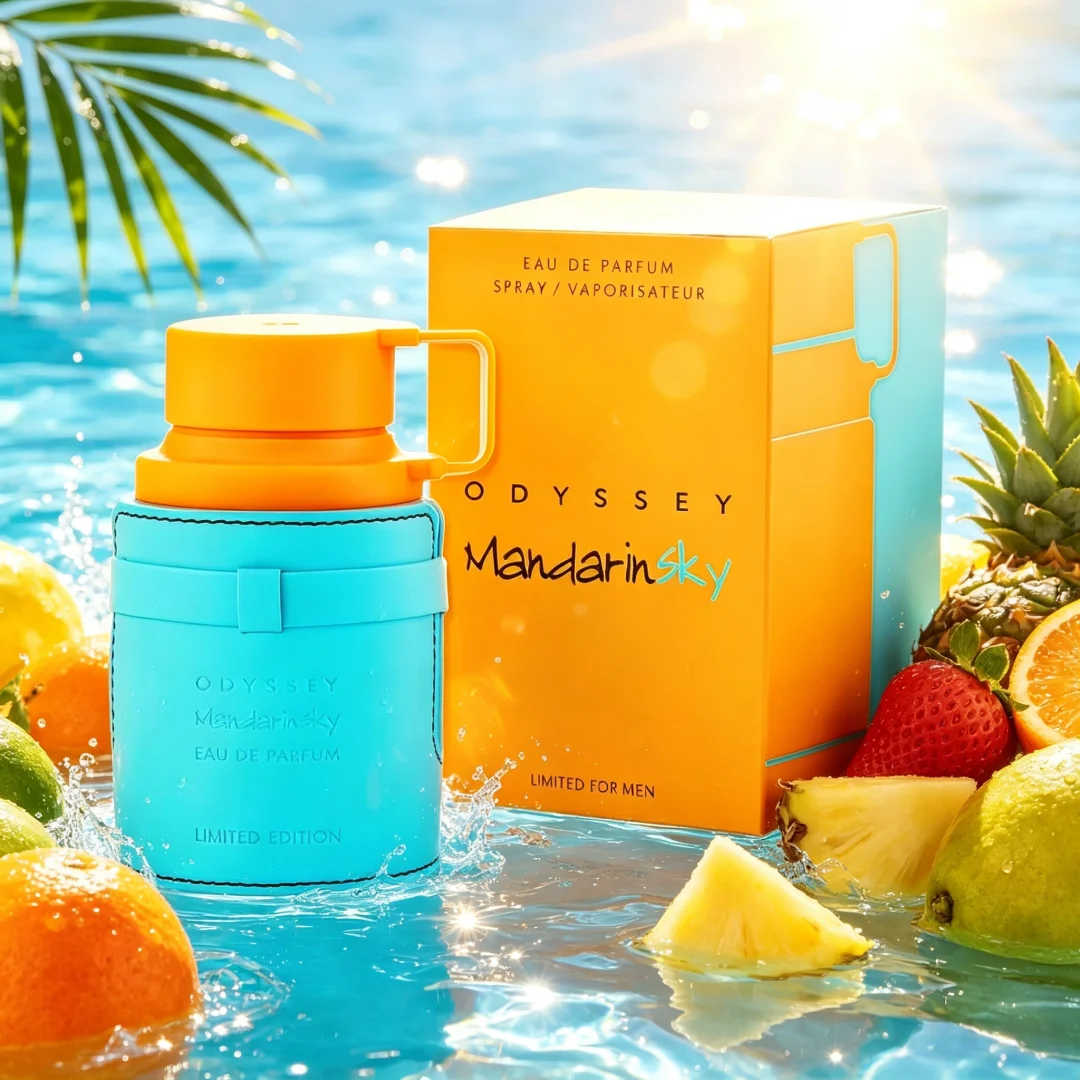 Armaf Odyssey Mandarinsky Edição Limitada 100ml - Perfume Masculino Fresco Doce de Mandarina com Cítricos e Madeira, Longa Duração