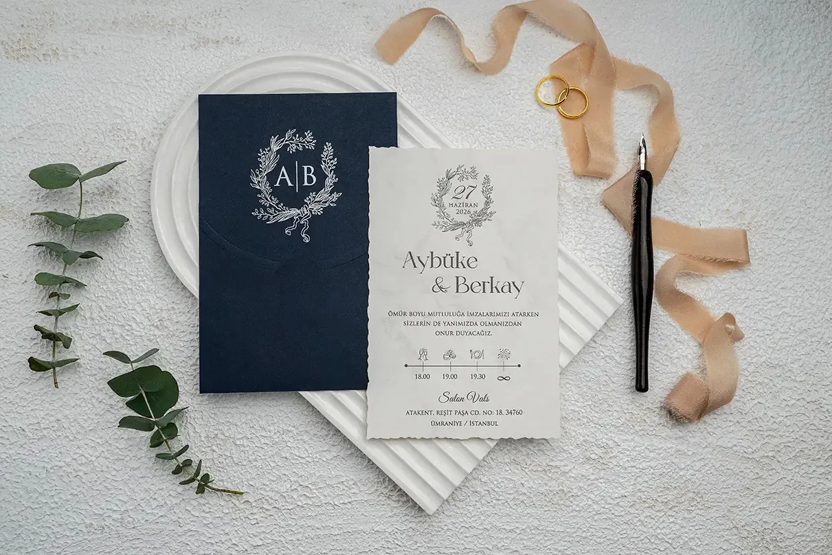 Customized Wedding Invitation with Real Foil,Elegant Wedding Invitation with Envelope, Unique Invitations, Low Quantity Options