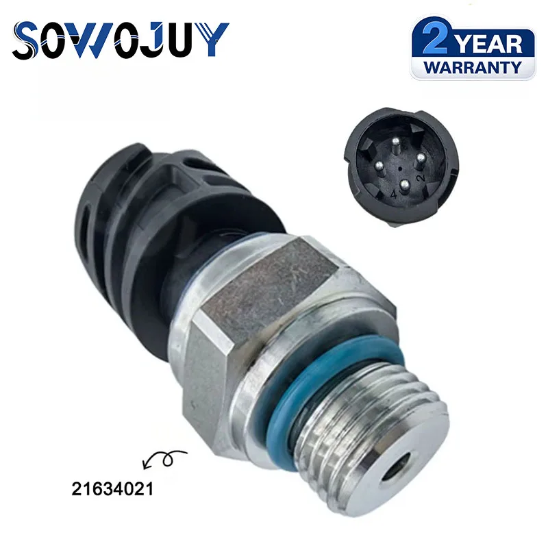 Engine Pressure Sensor 21634024 21634021 21634017 For Volvo Truck VN VNL VHD FH FM Mack D11 D12 D13 Fuel Oil Crankcase Sensor