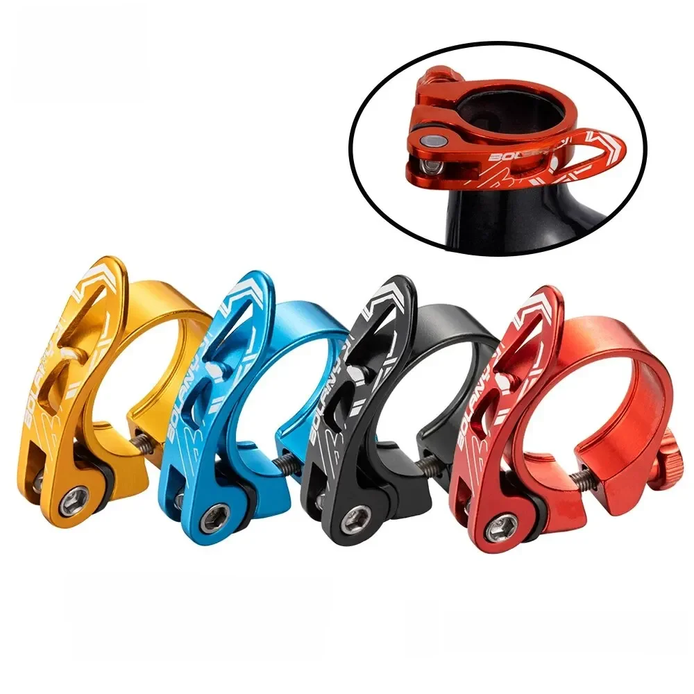 AliExpress BOLANY MTB Bike Seatpost Clamp Quick Releas Ultralight Aluminium Alloy Bicycle Seat Post Mount 31.8mm 34.9mm Cycling Accessories