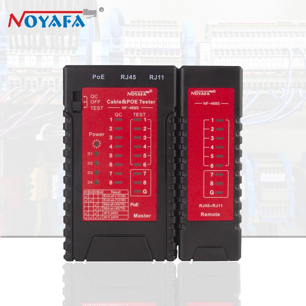 Noyafa NF-468S Portflash Network Cable Tester Tracker Locate Cables On The Switch By The Ethernet Telephone BNC HDMI Repair Tool