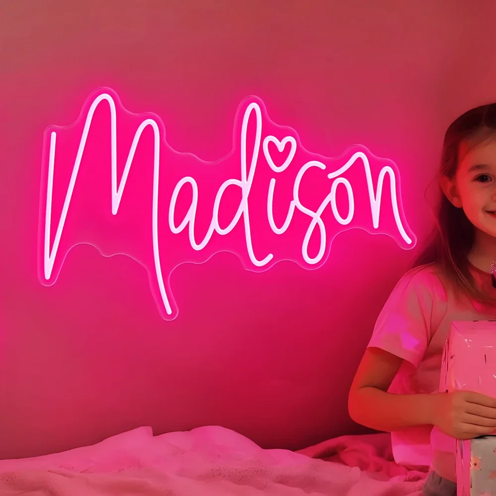 Custom Name Neon Signs Personalized Led Lights Sign Customizable for Wedding Wall Decor Kids Bedroom Birthday Party Gife Neon