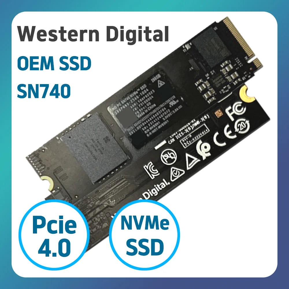 [SCNC] WesternDigital PCIe 4.0 M. 2 NVMe SSD SN740 256GB, 512GB 2280