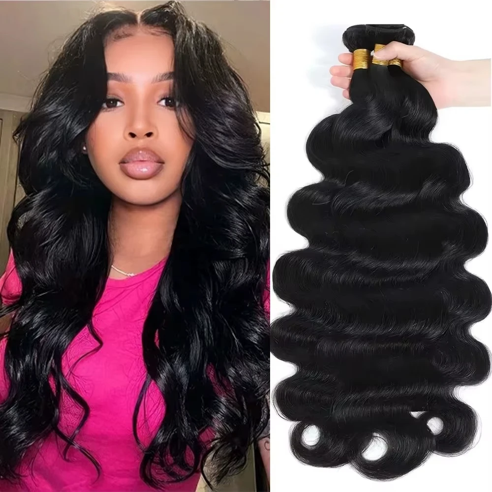 

Перуанские пучки человеческих волос Remy Raw Water Wave, 100% натуральные черные девственные волосы, двойной уток, 3 комплекта, предложения, наращивание для женщин