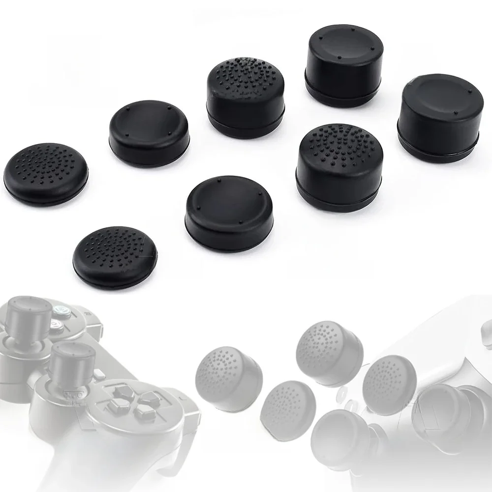 Capuchons de poignée de pouce en silicone de haute qualité, capuchons de manette de contrôleur, accessoires de couverture de anciers de pouce pour PS5,PS4,PS3,Xbox,Switch Pro, 8 pièces