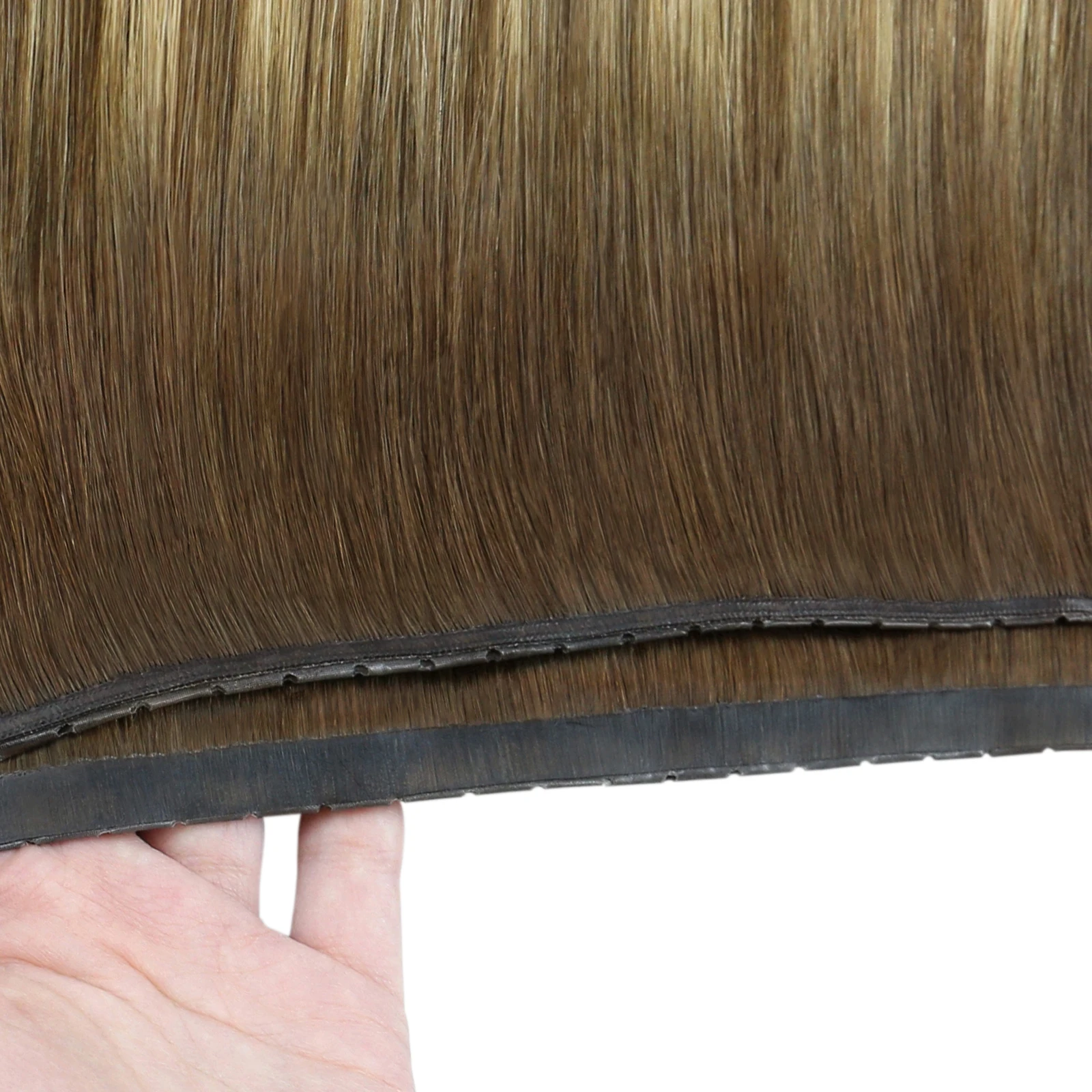 [Neu] Moresoo Butterfly Weft Haarverlängerungen Pu-Loch-Schuss Volumen hinzufügen Echthaarverlängerung Unsichtbarer doppelseitiger Genius-Schuss Butterfly Weft Haarverlängerungen Butterfly Weft Haarverlängerungen – Detail 1
