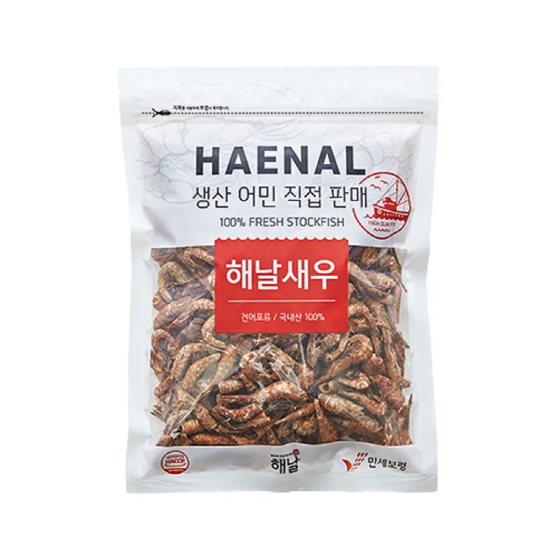 [해날] 직접 어획 생산 100% 국내산 보리새우 먹새우 건새우 150g