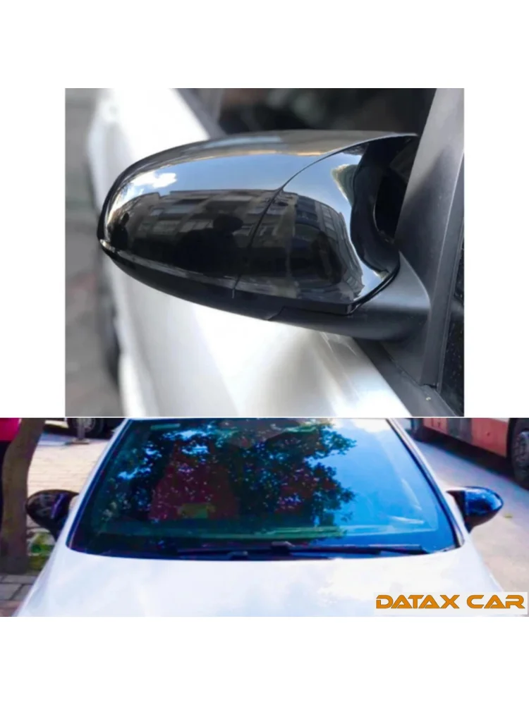 For Opel Vauxhall Astra K 2015 2019 rear view mirror cover bat style mirror cover 2 piece glossy black car shields exterior