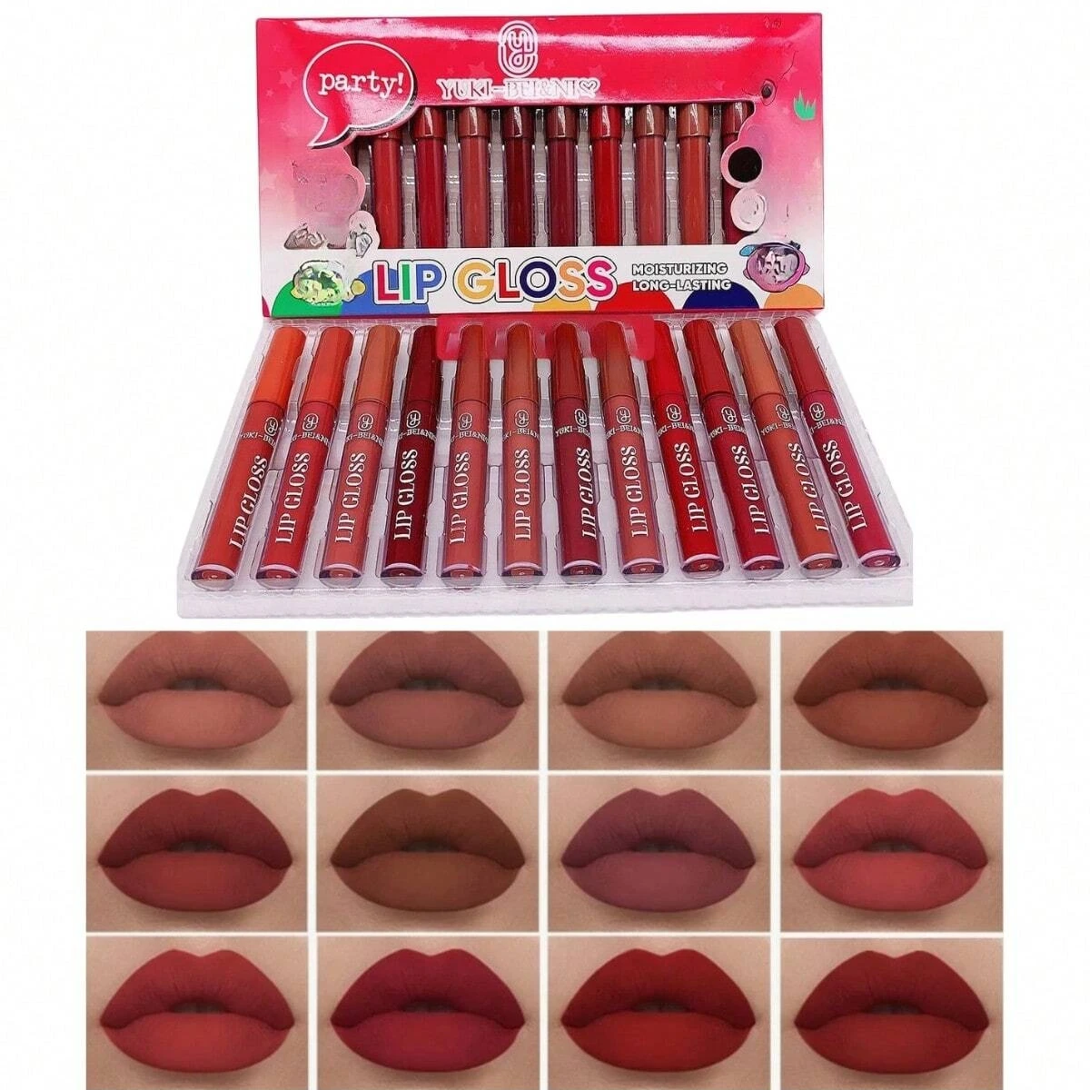 Set 12 Labiales Gloss Tipo Matte