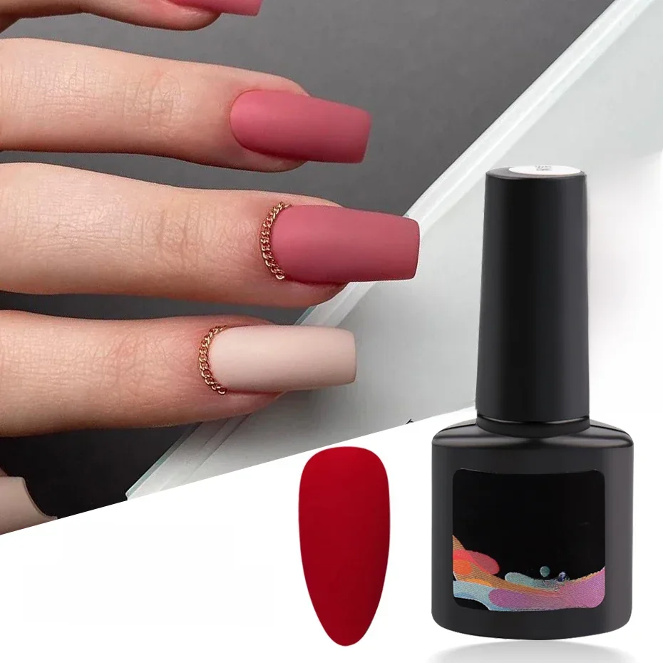 Vernis à ongles Gel mat, couche de finition, Surface protégée, sans essuyage, semi-permanent, à tremper les vernis hybrides UV, fournitures de manucure