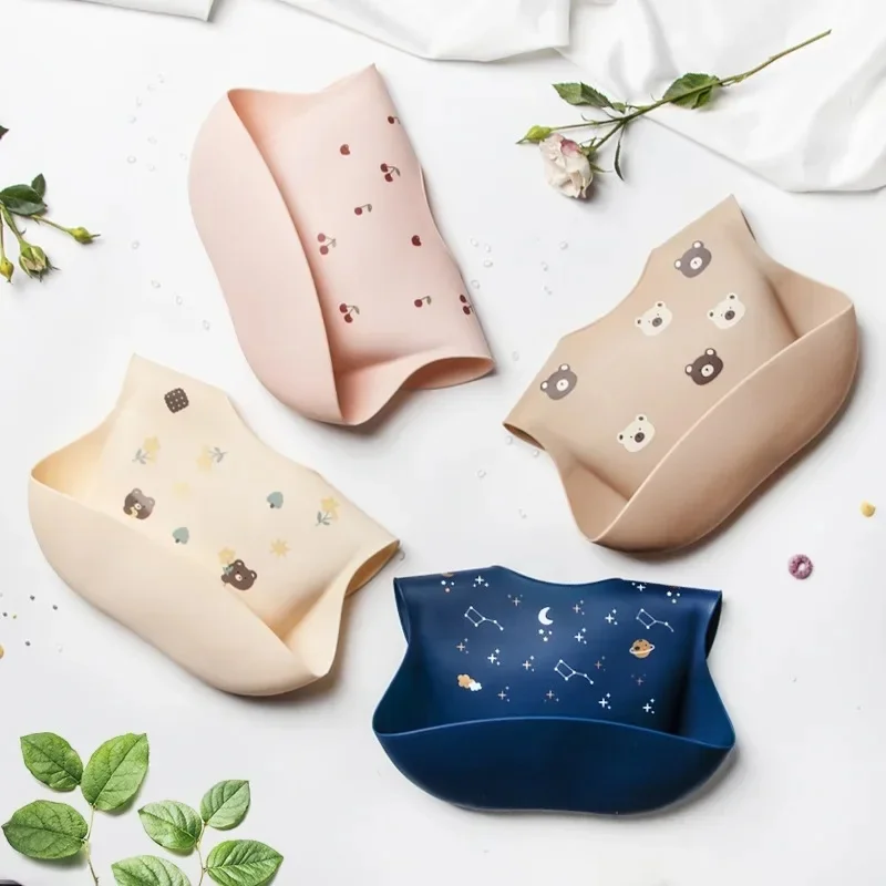 Bavoir imperméable tridimensionnel pour bébé, sans lavage, serviette de bave, sac de bave Portable en Silicone pour enfants, sac de nourriture pour bébé