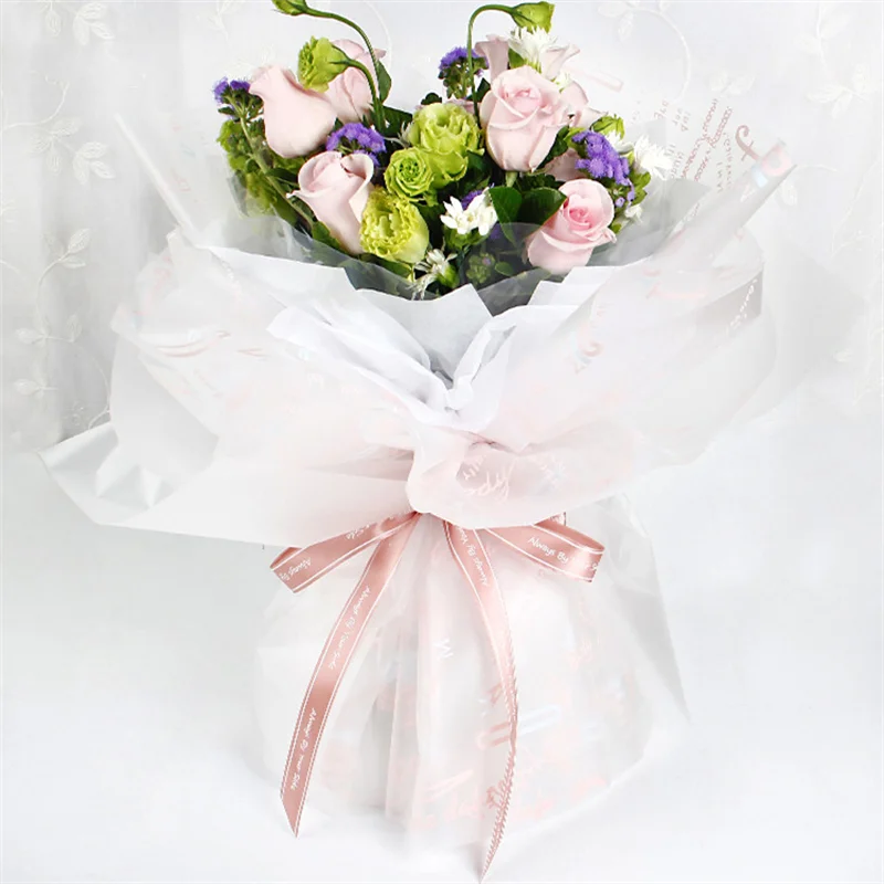 2.5cm, 40Yard,36m, English Letter Always By Your Side, Silk Ribbon, Stamping Thread, Bouquet Packaging Ribbon, Gifts Craft