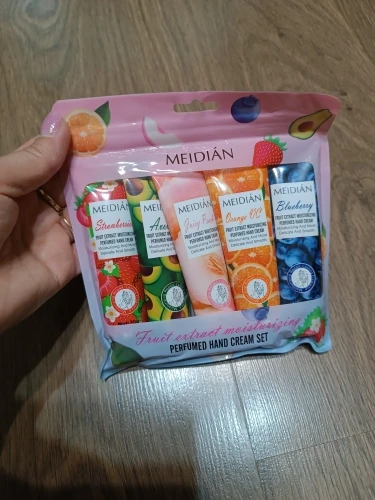 Five Piece Fruit Scented Hand Cream for Moisturizing and Long-Lasting Fragrance Retention. Hand Care Mask Cream photo review