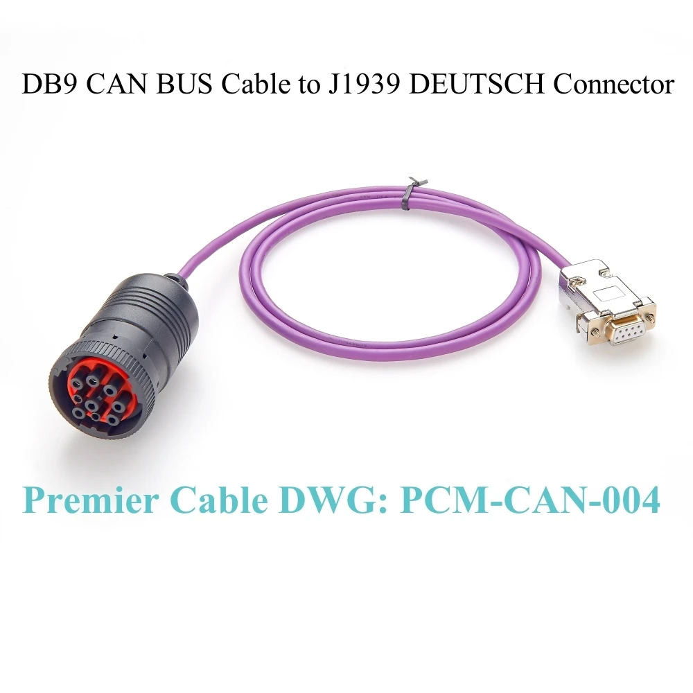 DB9 CAN BUS Cable to J1939 DEUTSCH D Sub to J1939 Cable Type with DEUTSCH Connector CAN Logger to Heavy Duty Vehicles