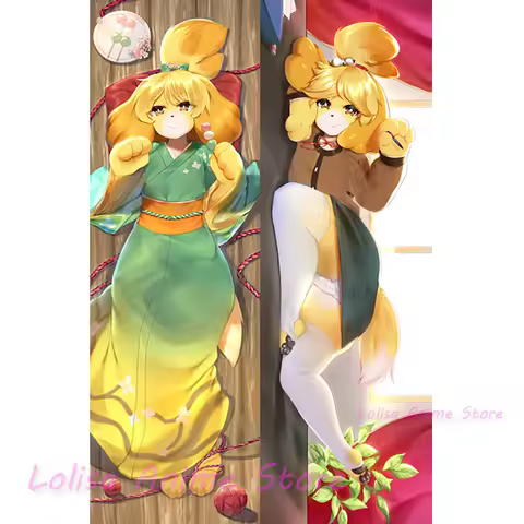 Dakimakura Isabelle Office Dog Anime Body Pillow Cover Double-Sided Print Pillowcase Life Size Birthday Gifts