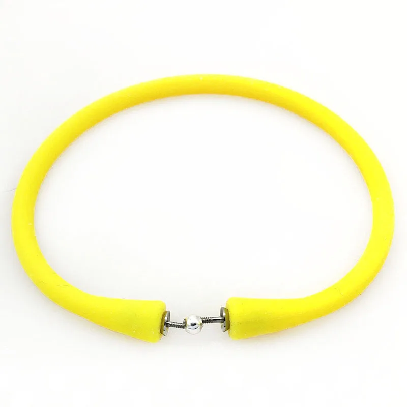 Wholesale Yellow Rubber Silicone Wristband for Custom Bracelet