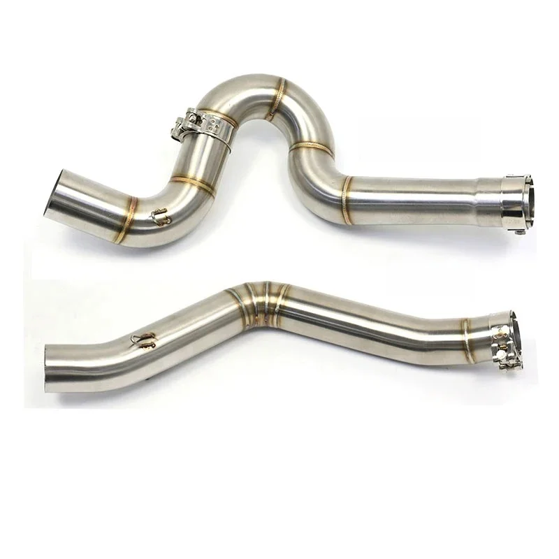 AliExpress Middle Link Pipe Exhaust Motorcycle Stainless Steel Muffler For Benelli 502C 502X TRK502 TRK 502 2016 2017 2018 Pit Bike