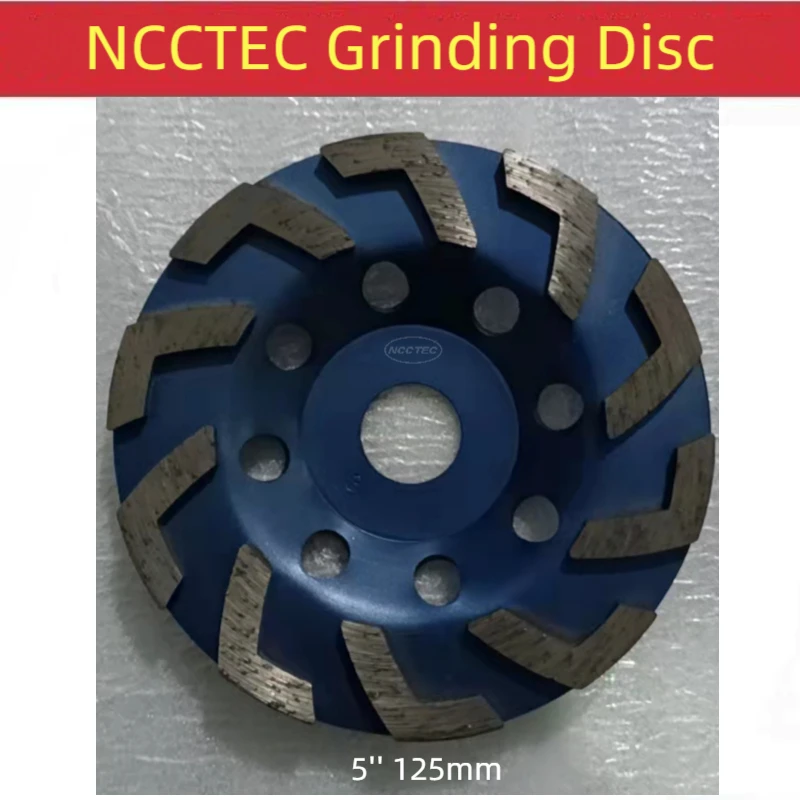 

5'' L Segment Diamond Sintered Grinding Cup Wheels | 125mm L Tooth Abrasive Concrete Granite Marble Grind Discs Thicken Segments