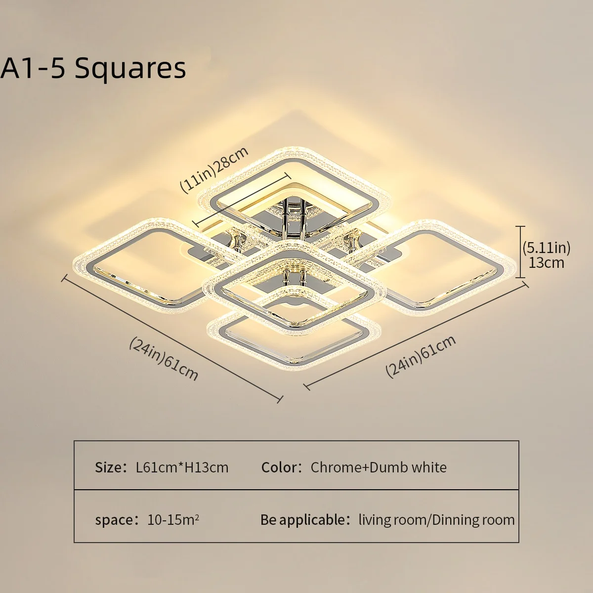 Moderne plafondlamp, dimbare LED-plafondlamp met afstandsbediening 3000K/4500K/6500K voor slaapkamer, woonkamer, eetkamer