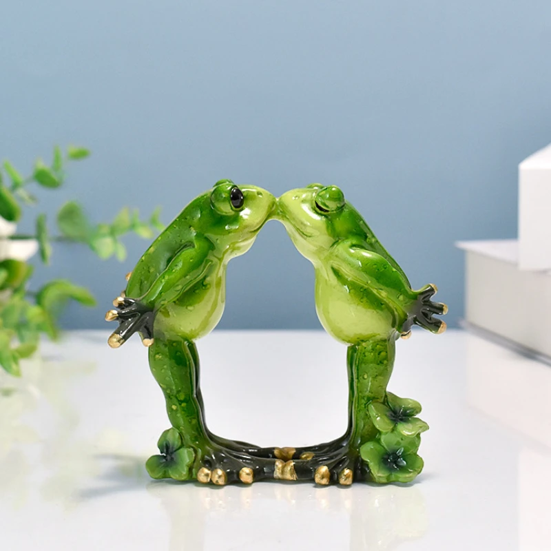 Yoga Frog Figurines Frog Decoration Couple Frogs Sport Frogs Desktop Ornaments Resin Art Crafts for Home Decoration