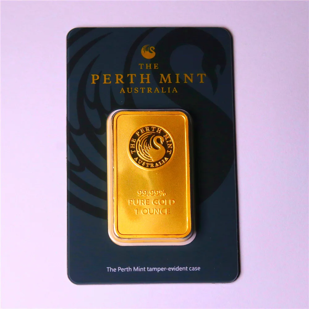 Australien-Goldriegel, 1 Unze/2,5 g/5 g/10 g/20 g/50 g/100 g, versiegelte Verpackung, Kupferriegel, 24 Karat vergoldet, Barren, einzigartiges Handwerk