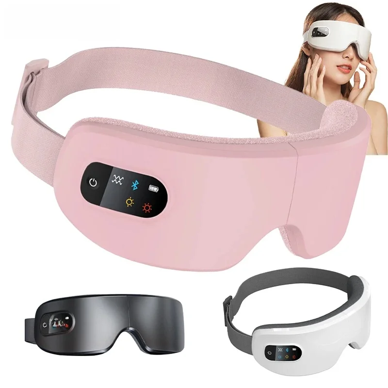 Masażer do oczu 4D inteligentna poduszka powietrzna wibracje przyrząd do pielęgnacji oczu gorący kompres Bluetooth okulary do masażu oczu zmęczenie pielęgnacja przeciwzmarszczkowa — zdjęcie 2
