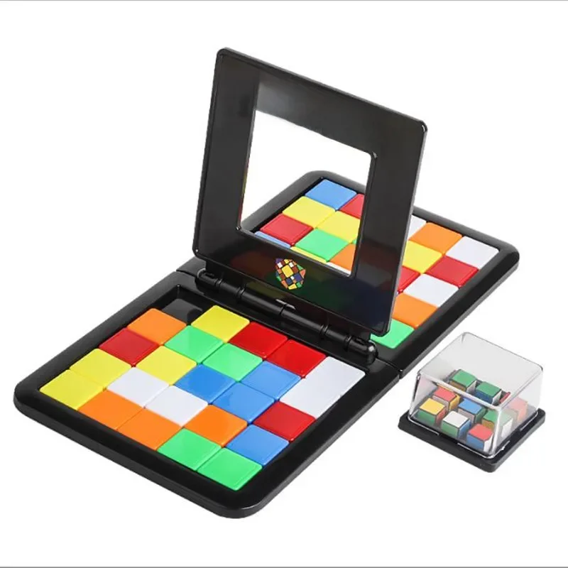Jeu de course carré de combat de couleurs pour enfants, puzzle de bureau carré Parent-enfant, jouets éducatifs d'apprentissage, Anti-Stress, cadeaux pour garçons et filles