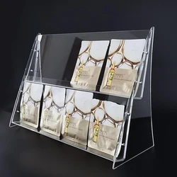 Clear Acrylic Display Stand Snack Shelf Mask Perfume Storage Rack Food Ladder Shelf Supermarket Cigarettes Book Magazines Holder