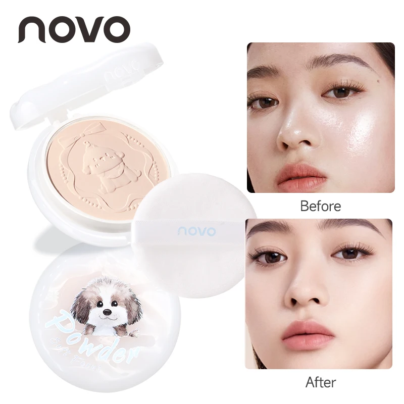 بودرة مضغوطة غير لامعة، بودرة إعداد المكياج، تغطية طويلة الأمد، تحكم في اللمعان ونغم البشرة الناعمة