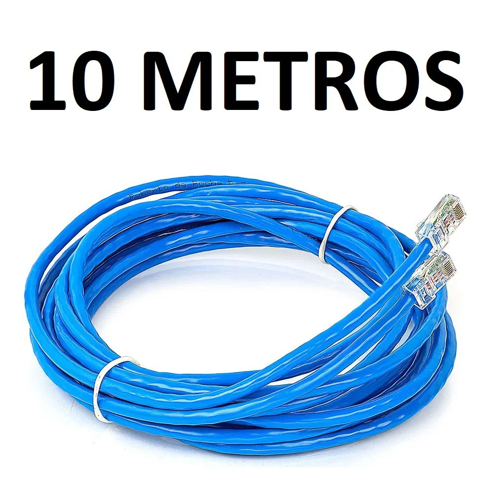 cabo De Rede Azul Internet Lan CAT5e Patch Cord Pc Notebook Roteador Smart Tv Xbox Ps3 Ps4