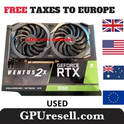 2024 USED RTX 3060 VENTUS GeForce 2X 12G OC Graphics Card GDDR6 Heat Sink Video Cards 192-bit HDMI-Compatible PCI4.0 3060