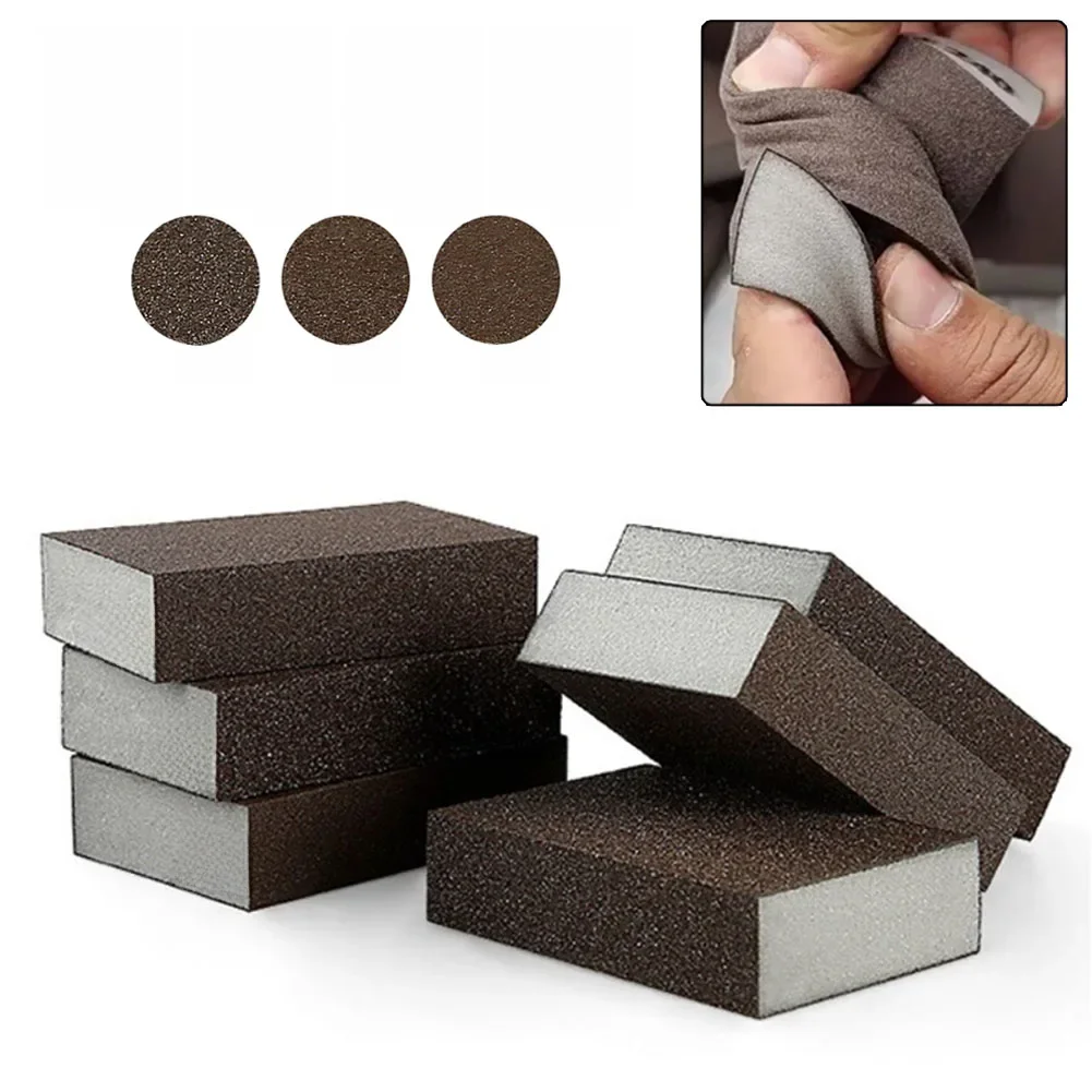 Blocs d'éponge de ponçage grain 60 80 100 120 180 240 320, éponge de meulage murale, bloc de sable, modèle de papier de verre, peinture, brique de sable poli