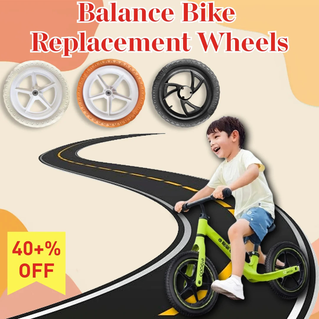 

1 Pair Balance Bike Replacement Wheels Non Inflatable Front and Rear Parts for Children Outdoors Sports Balance Training