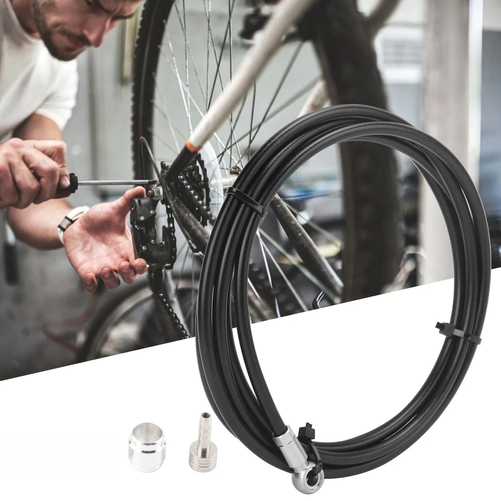 AliExpress Qiilu New Bicycle Bike Oil Disc Brake Cable 2M Bike Disc Brake Oil Tube Brake Hose With Connection Insert For SRAM GUIDE R/RS/G2