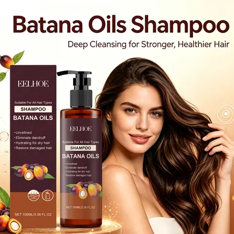 Batana Oil Shampoo Deep Cleansing Strengthening Scalp Anti Hair Loss Dandruff Reduces Split Ends Deep Nourishment Moisturizing Smooth Hair Care
