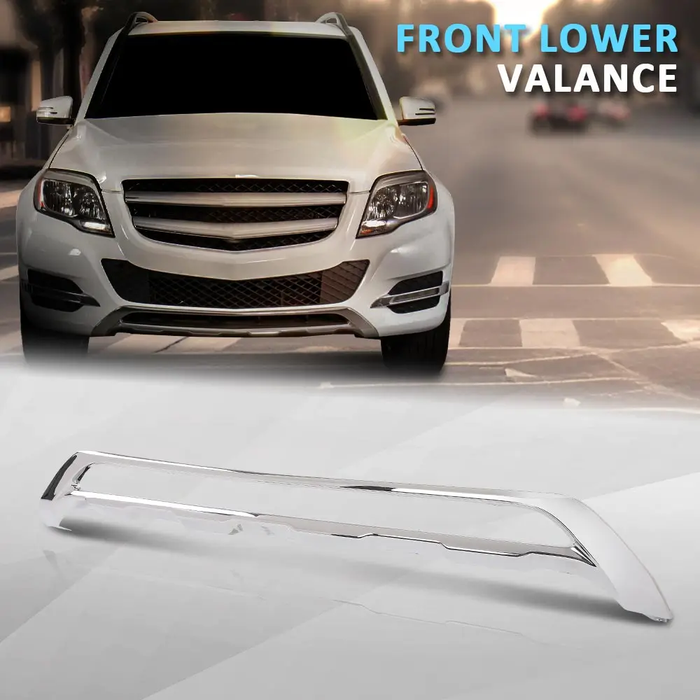 

Передний хромированный нижний дефлектор воздушной заслонки Crossdesign автомобиля, подходит для Mercedes Glk 350 250 2013 2014 2015, 2048851822, Mb1095111