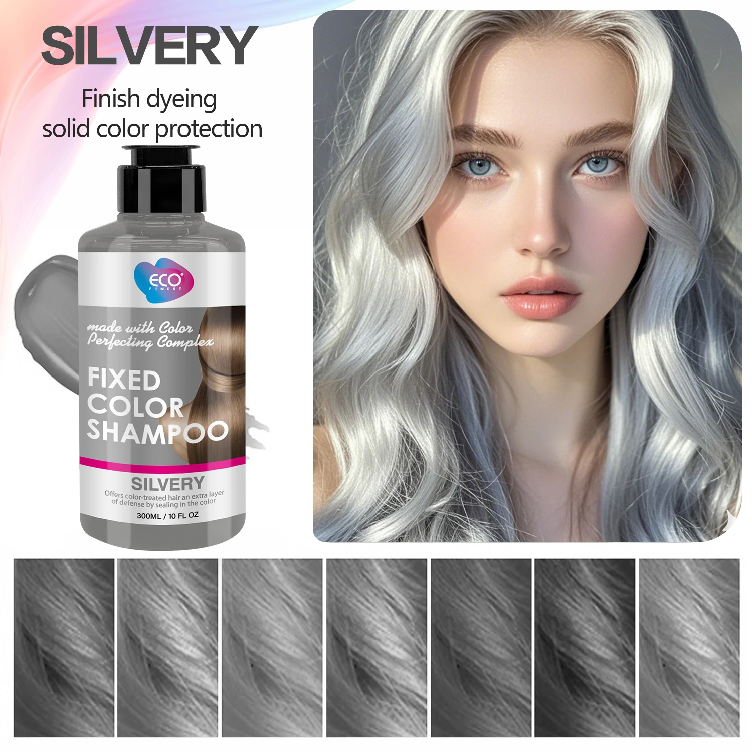 

300ml Silver Color Locking Shampoo for Parties And Festivals Color Expert Formula Long-lasting Vibrancy Hair Care
