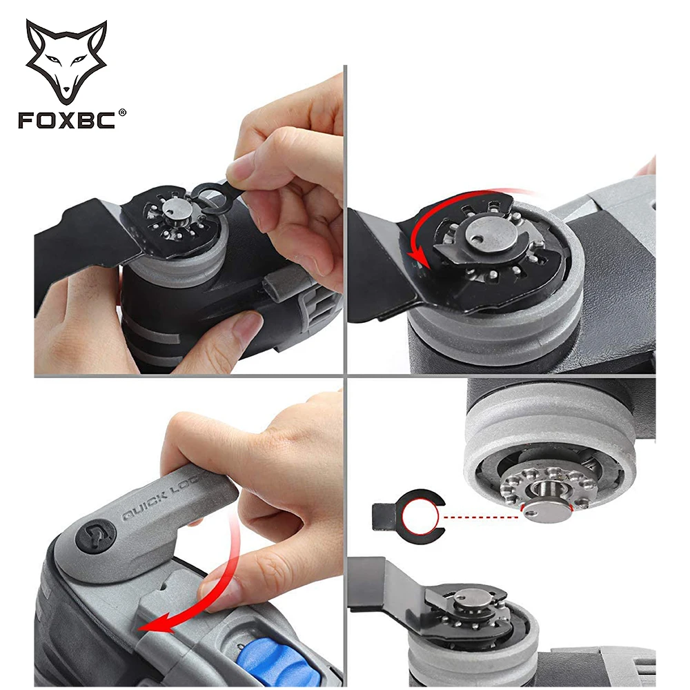FOXBC Metal/Wood Oscillating Saw Blades Set Fits Dewalt, Craftsman, Ridgid, Milwaukee, Rockwell, Ryobi and More 23pcs