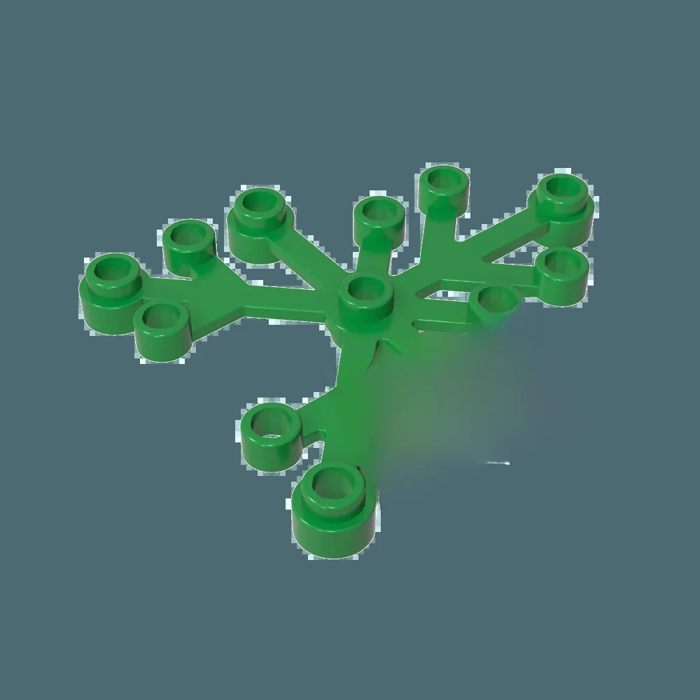 Gobricks 10 pièces 2417 briques végétales feuilles 6x5 pièces assemblage librement créatif bloc de construction bricolage cadeau d'anniversaire adulte enfants modèle Moc